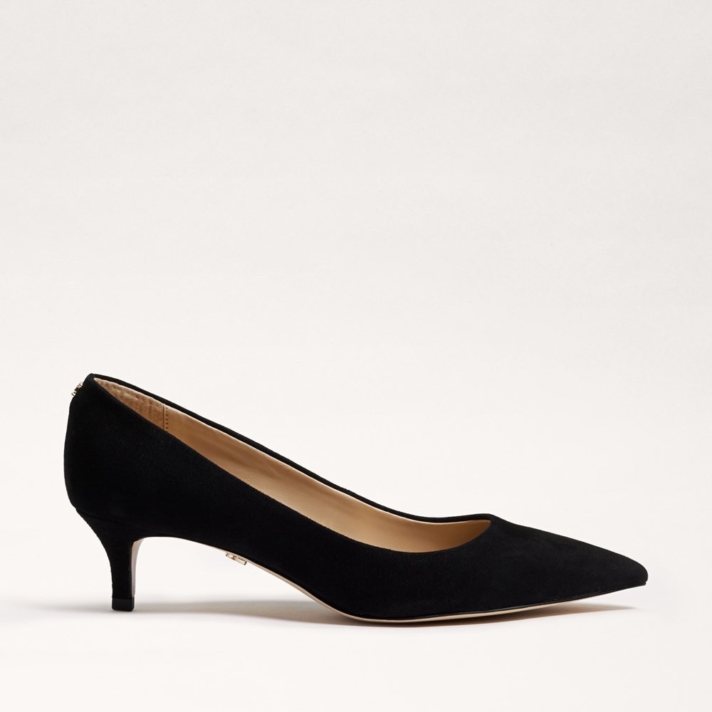 Sam Edelman Dori Black Velvet Kitten Heel